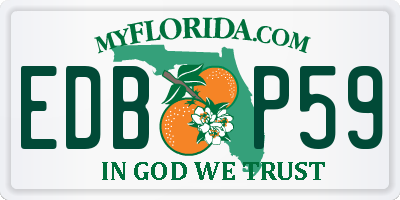 FL license plate EDBP59
