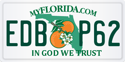 FL license plate EDBP62