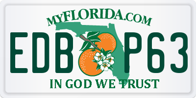 FL license plate EDBP63