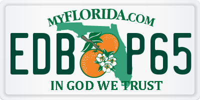 FL license plate EDBP65