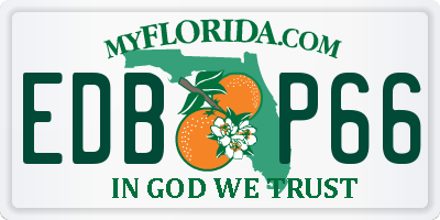 FL license plate EDBP66
