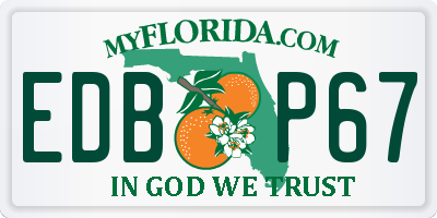 FL license plate EDBP67