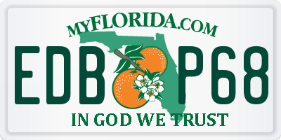 FL license plate EDBP68