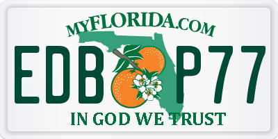 FL license plate EDBP77