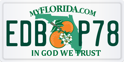 FL license plate EDBP78
