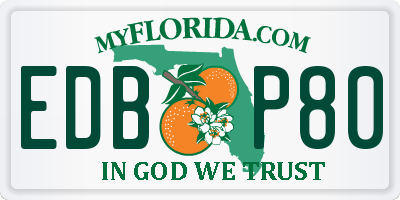 FL license plate EDBP80