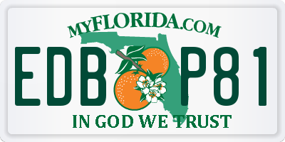FL license plate EDBP81