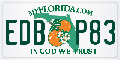 FL license plate EDBP83