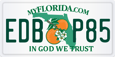 FL license plate EDBP85