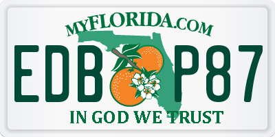 FL license plate EDBP87