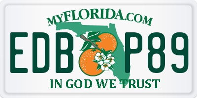 FL license plate EDBP89
