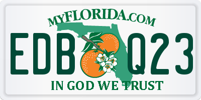 FL license plate EDBQ23