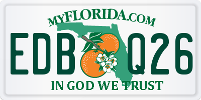FL license plate EDBQ26