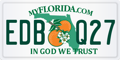 FL license plate EDBQ27