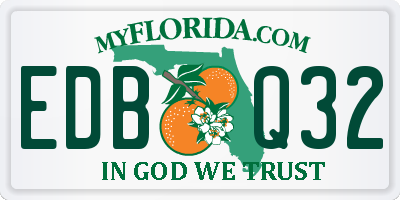 FL license plate EDBQ32