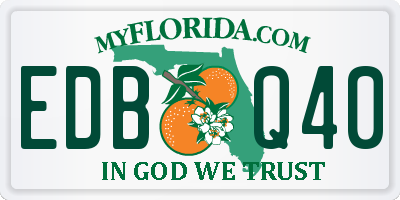 FL license plate EDBQ40