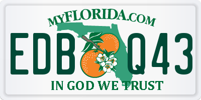 FL license plate EDBQ43