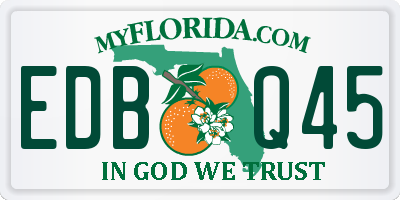FL license plate EDBQ45