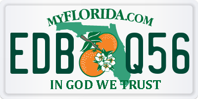 FL license plate EDBQ56
