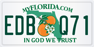 FL license plate EDBQ71