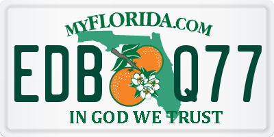 FL license plate EDBQ77