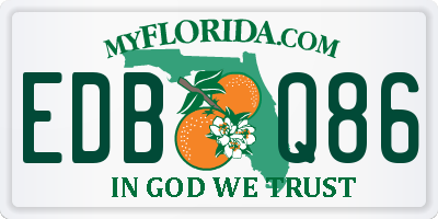 FL license plate EDBQ86