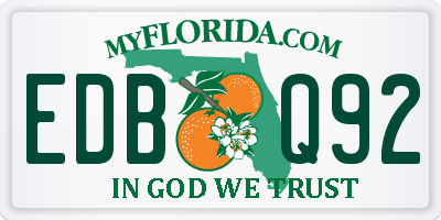 FL license plate EDBQ92