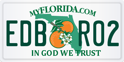 FL license plate EDBR02