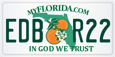 FL license plate EDBR22