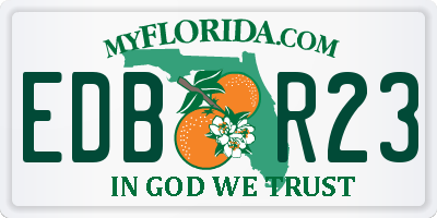 FL license plate EDBR23