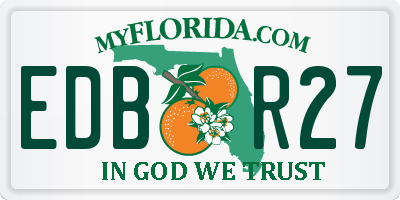 FL license plate EDBR27