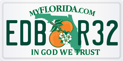 FL license plate EDBR32