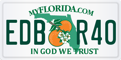 FL license plate EDBR40