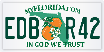 FL license plate EDBR42