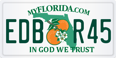 FL license plate EDBR45