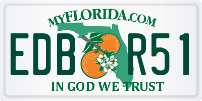 FL license plate EDBR51
