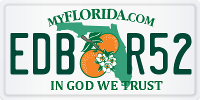 FL license plate EDBR52