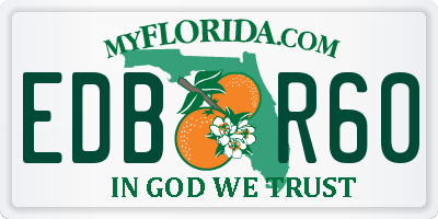 FL license plate EDBR60