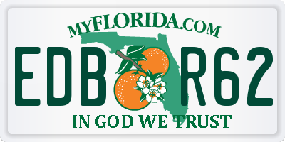 FL license plate EDBR62