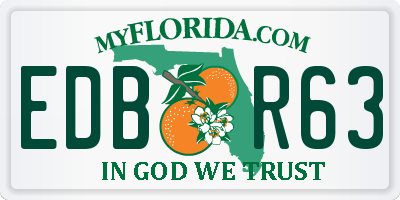 FL license plate EDBR63