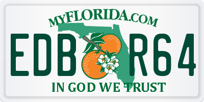 FL license plate EDBR64