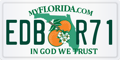 FL license plate EDBR71