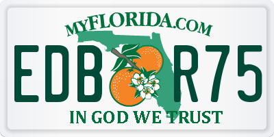 FL license plate EDBR75
