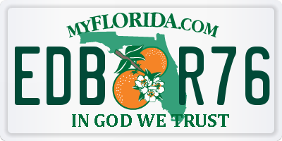 FL license plate EDBR76