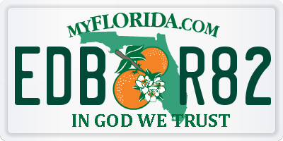 FL license plate EDBR82