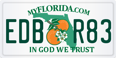 FL license plate EDBR83