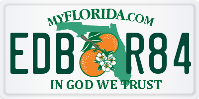 FL license plate EDBR84