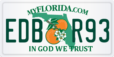 FL license plate EDBR93