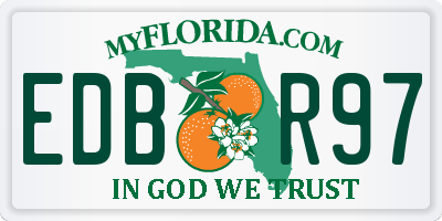 FL license plate EDBR97