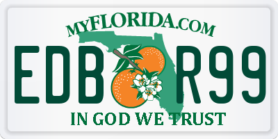 FL license plate EDBR99